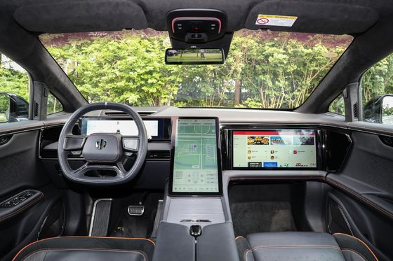 모델 하이피 X 순수 전기 자동차 2024 6석 플래그십 SUV 차량 최고 속도 200km/h